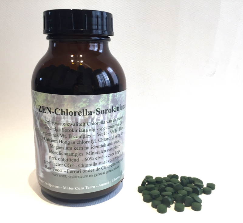 Chlorella - 100% Sorokiniana Alg - ZEN - 1500 tabs a 200 mg